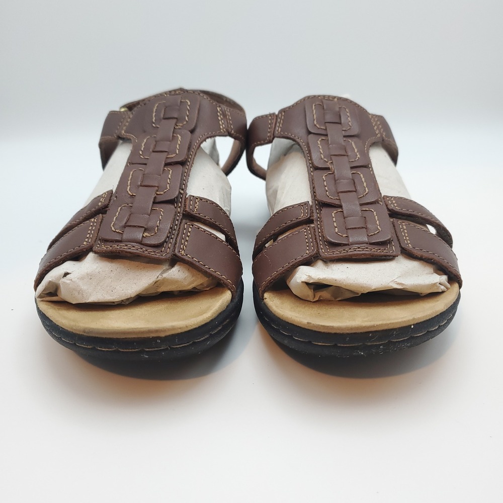 Clarks Laurieann Kay Tan Brown Leather Slingback Sandals Women's Size 7.5 - Picture 3 of 9